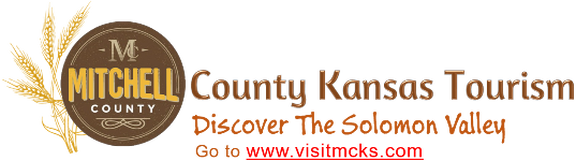 Mitchell County Kansas Tourism logo - click to visit website.