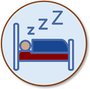 Transient Guest Tax clipart - a person sleeping